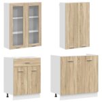 vidaXL Kuchynská jednotka LYON 4 pcs Dub sonoma Kompozitné drevo – Obrázok 3