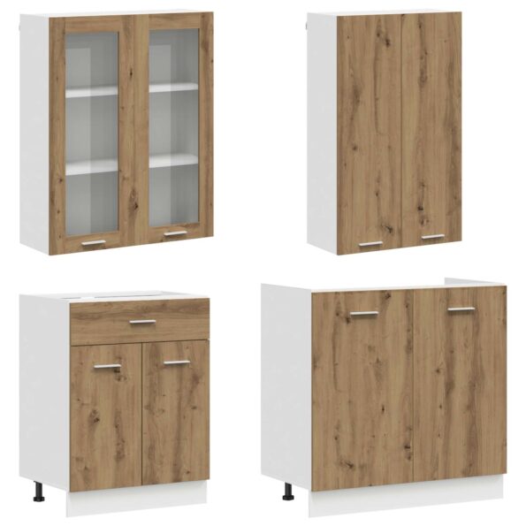 vidaXL Kuchynská jednotka LYON 4 pcs Dub artisan Kompozitné drevo – Obrázok 3