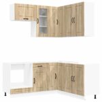 vidaXL Kuchynská jednotka KALMAR 8 pcs Dub sonoma Kompozitné drevo – Obrázok 2