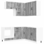 vidaXL Kuchynská jednotka KALMAR 8 pcs Sivý Sonoma Kompozitné drevo – Obrázok 2