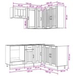 vidaXL Kuchynská jednotka LUCCA 8 pcs Betónovo sivá Kompozitné drevo – Obrázok 9