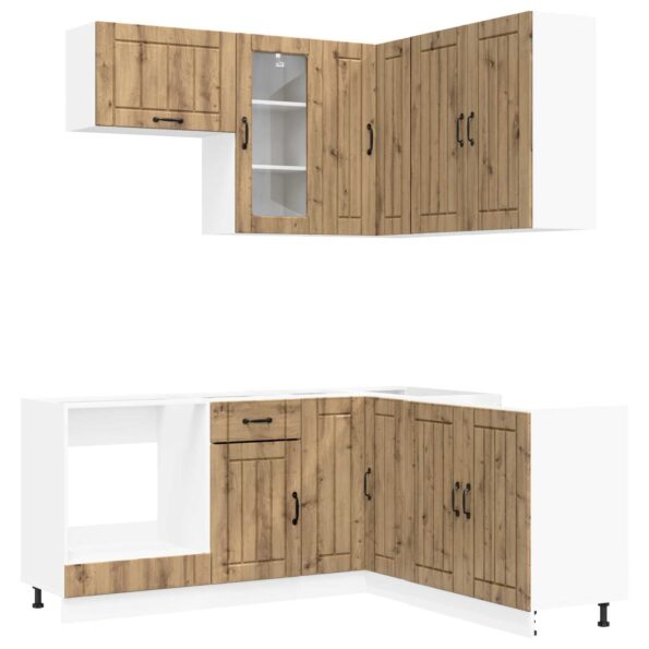 vidaXL Kuchynská jednotka LUCCA 8 pcs Dub artisan Kompozitné drevo – Obrázok 2