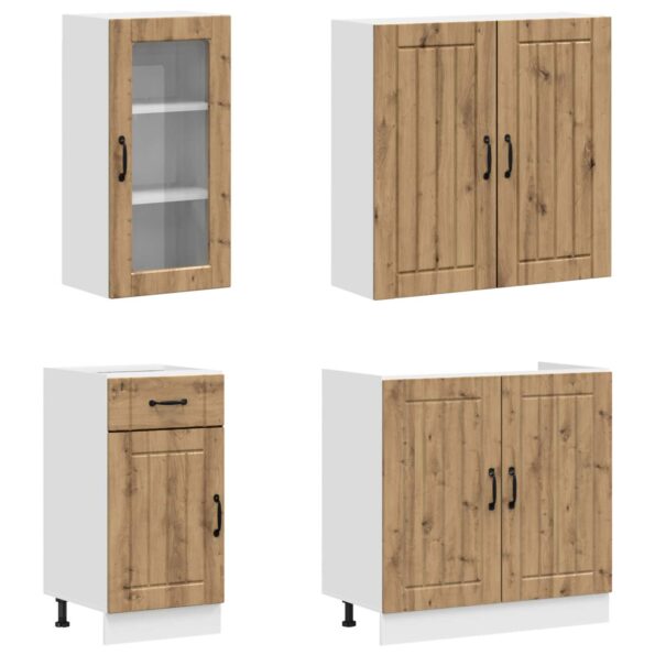 vidaXL Kuchynská jednotka LUCCA 8 pcs Dub artisan Kompozitné drevo – Obrázok 3
