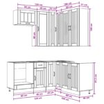 vidaXL Kuchynská jednotka LUCCA 8 pcs Betónovo sivá Kompozitné drevo – Obrázok 10