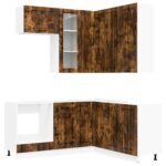 vidaXL Kuchynská jednotka LUCCA 8 pcs Dymový dub Kompozitné drevo – Obrázok 2