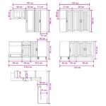 vidaXL Kuchynská jednotka LUCCA 8 pcs Sivý Sonoma Kompozitné drevo – Obrázok 9