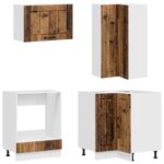 vidaXL Kuchynská jednotka LUCCA 8 pcs Staré drevo Kompozitné drevo – Obrázok 4