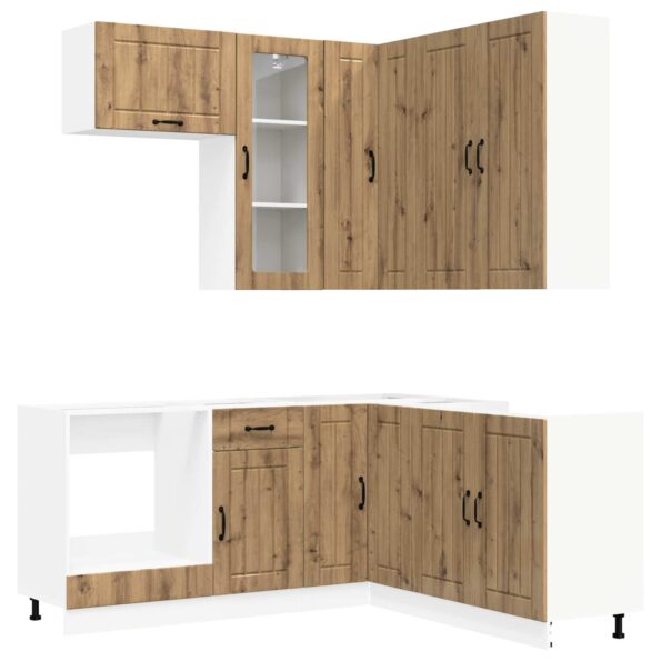 vidaXL Kuchynská jednotka LUCCA 8 pcs Dub artisan Kompozitné drevo – Obrázok 2