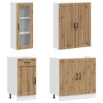 vidaXL Kuchynská jednotka LUCCA 8 pcs Dub artisan Kompozitné drevo – Obrázok 3