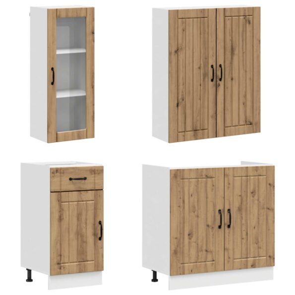 vidaXL Kuchynská jednotka LUCCA 8 pcs Dub artisan Kompozitné drevo – Obrázok 3
