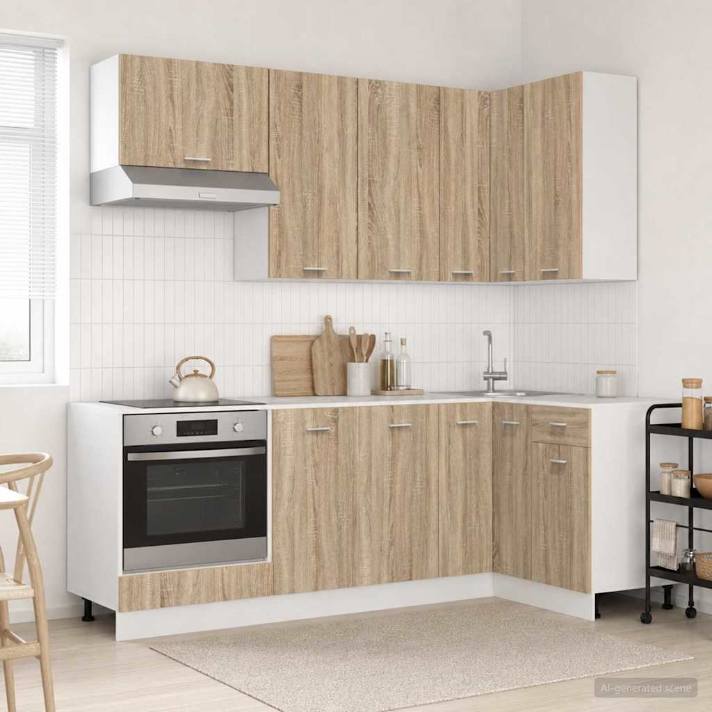 3438433_1.jpg vidaXL Kuchynská jednotka LYON 8 pcs Dub sonoma Kompozitné drevo – Obrázok 1