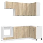 vidaXL Kuchynská jednotka LYON 8 pcs Dub sonoma Kompozitné drevo – Obrázok 2