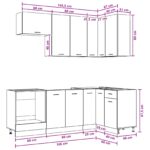 vidaXL Kuchynská jednotka LYON 8 pcs Dub sonoma Kompozitné drevo – Obrázok 9