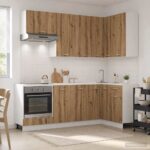vidaXL Kuchynská jednotka LYON 8 pcs Dub artisan Kompozitné drevo
