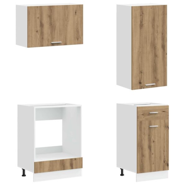 vidaXL Kuchynská jednotka LYON 8 pcs Dub artisan Kompozitné drevo – Obrázok 4