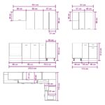 vidaXL Kuchynská jednotka LYON 8 pcs Dub artisan Kompozitné drevo – Obrázok 9