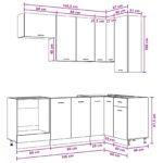 vidaXL Kuchynská jednotka LYON 8 pcs Staré drevo Kompozitné drevo – Obrázok 9
