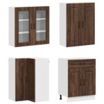 vidaXL Kuchynská jednotka KALMAR 8 pcs Hnedý dub Kompozitné drevo – Obrázok 3
