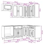 vidaXL Kuchynská jednotka KALMAR 8 pcs Hnedý dub Kompozitné drevo – Obrázok 9