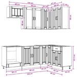 vidaXL Kuchynská jednotka LUCCA 8 pcs Betónovo sivá Kompozitné drevo – Obrázok 9