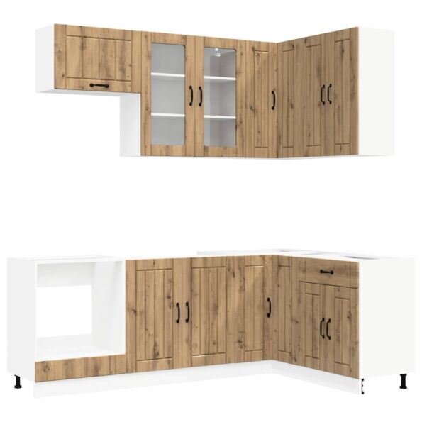 vidaXL Kuchynská jednotka LUCCA 8 pcs Dub artisan Kompozitné drevo – Obrázok 2