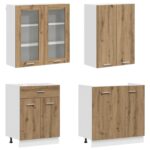 vidaXL Kuchynská jednotka LYON 8 pcs Dub artisan Kompozitné drevo – Obrázok 3