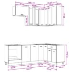 vidaXL Kuchynská jednotka LYON 8 pcs Dub artisan Kompozitné drevo – Obrázok 9