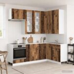 vidaXL Kuchynská jednotka LYON 8 pcs Staré drevo Kompozitné drevo