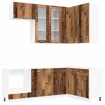 vidaXL Kuchynská jednotka LYON 8 pcs Staré drevo Kompozitné drevo – Obrázok 2