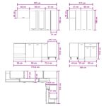 vidaXL Kuchynská jednotka LYON 8 pcs Staré drevo Kompozitné drevo – Obrázok 7