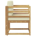 vidaXL 2 Kus Záhradná súprava gaučov Polyester Biela a krémová – Obrázok 4