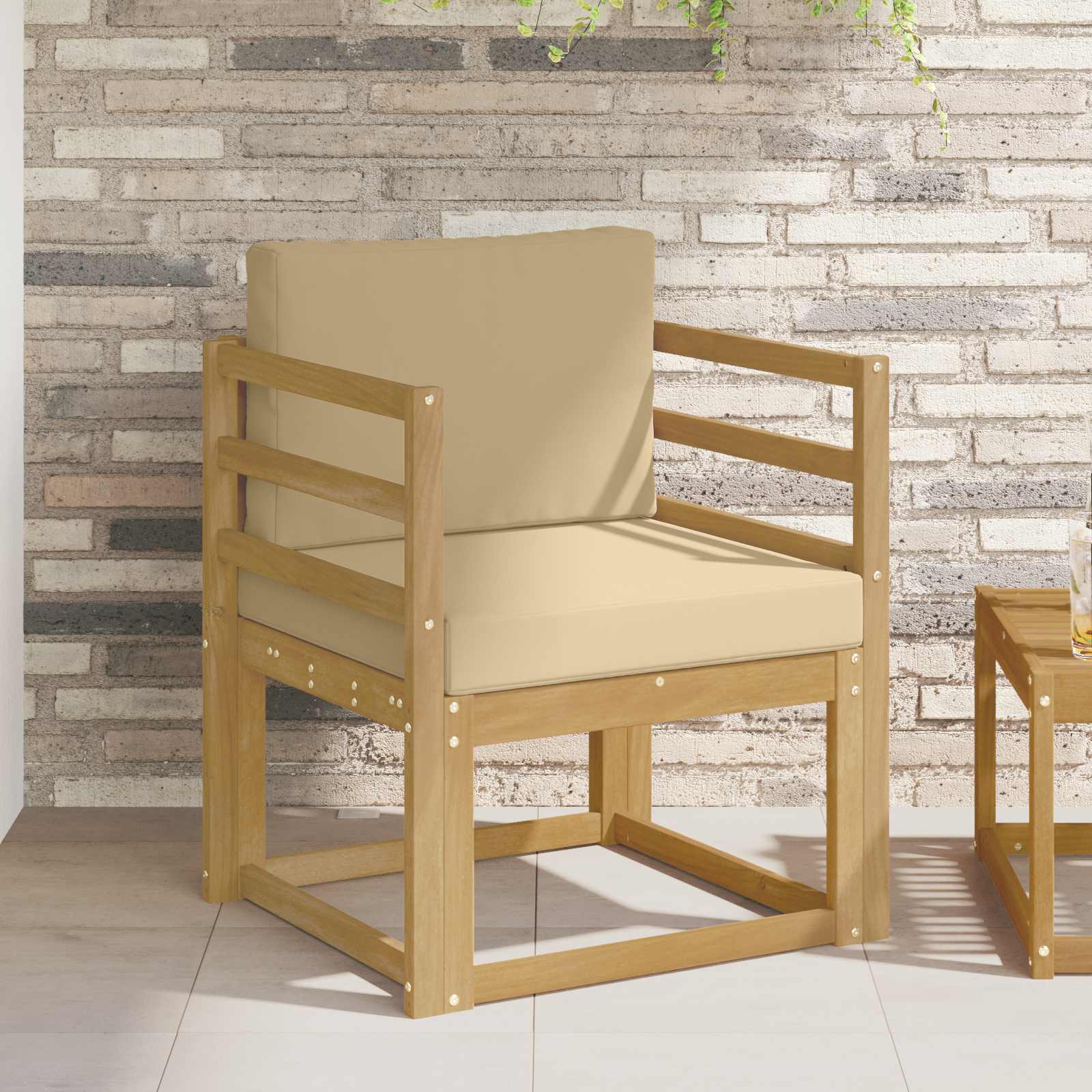 3438962_1.jpg vidaXL 2 Kus Záhradná súprava gaučov Polyester Biela a béžová – Obrázok 1