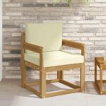 vidaXL 2 Kus Záhradná súprava gaučov Polyester Biela a krémová