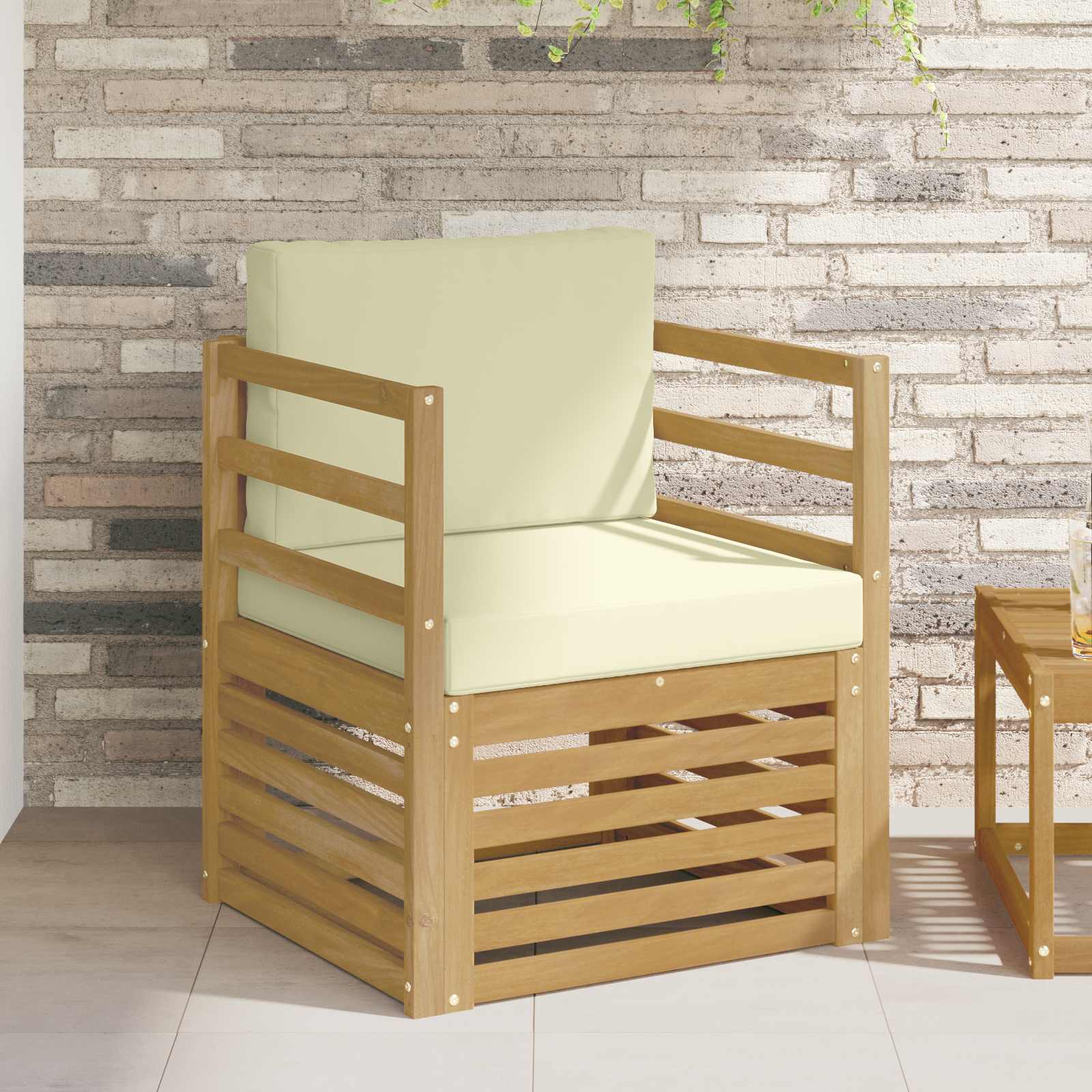 3439077_1.jpg vidaXL Vonkajšia pohovka Polyester Biela a krémová – Obrázok 1