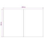 vidaXL Náhradná látka na markízu Modrá a biela 400 × 350 cm Polyester – Obrázok 4