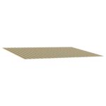 vidaXL Náhradná látka na markízu Zelená a žltá 450 × 350 cm Polyester