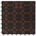 vidaXL Dlažba na terasu 22 pcs Hnedá 30 x 30 cm drevoplast – Obrázok 3