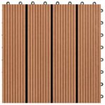 vidaXL Dlažba na terasu 22 pcs Hnedá 30 x 30 cm drevoplast – Obrázok 4