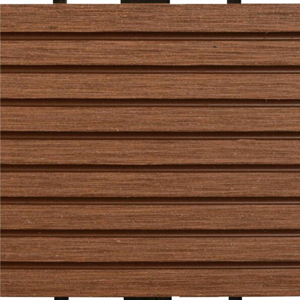 vidaXL Dlažba na terasu 22 pcs Hnedá 30 x 30 cm drevoplast – Obrázok 6