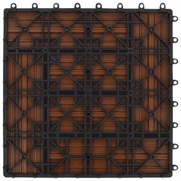 vidaXL Dlažba na terasu 22 pcs Hnedá 30 x 30 cm drevoplast – Obrázok 3
