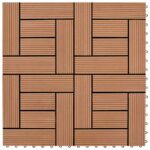 vidaXL Dlažba na terasu 22 pcs Hnedá 30 x 30 cm drevoplast – Obrázok 5