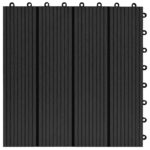 vidaXL Dlažba na terasu 22 pcs Čierna 30 x 30 cm drevoplast – Obrázok 4