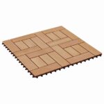 vidaXL Dlažba na terasu 22 pcs Tík 30 x 30 cm drevoplast