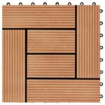 vidaXL Dlažba na terasu 22 pcs Tík 30 x 30 cm drevoplast – Obrázok 4