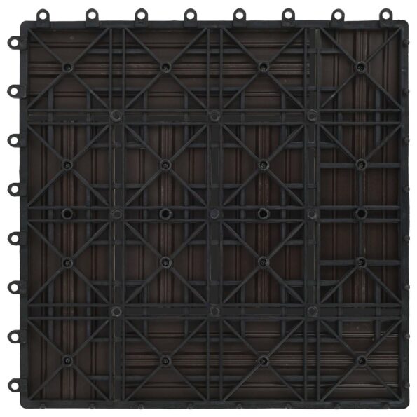 vidaXL Dlažba na terasu 22 pcs Tmavohnedá 30 x 30 cm drevoplast – Obrázok 3