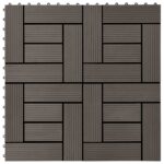 vidaXL Dlažba na terasu 22 pcs Tmavohnedá 30 x 30 cm drevoplast – Obrázok 5