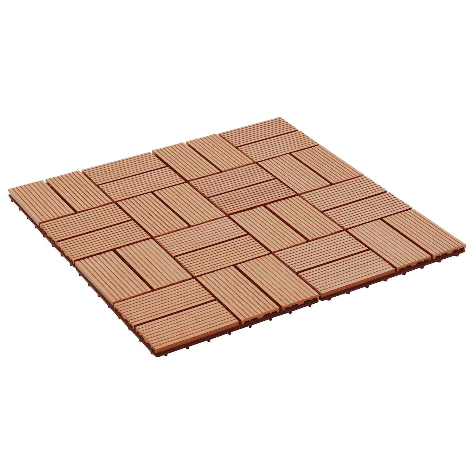 3444840_1.jpg vidaXL Dlažba na terasu 22 pcs Tík 30 x 30 cm drevoplast – Obrázok 1