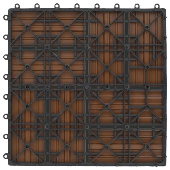 vidaXL Dlažba na terasu 22 pcs Tík 30 x 30 cm drevoplast – Obrázok 3