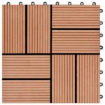 vidaXL Dlažba na terasu 22 pcs Tík 30 x 30 cm drevoplast – Obrázok 4
