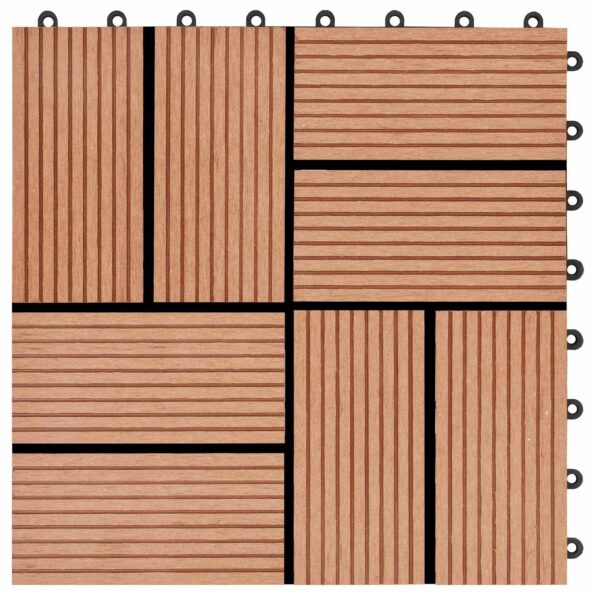 vidaXL Dlažba na terasu 22 pcs Tík 30 x 30 cm drevoplast – Obrázok 4
